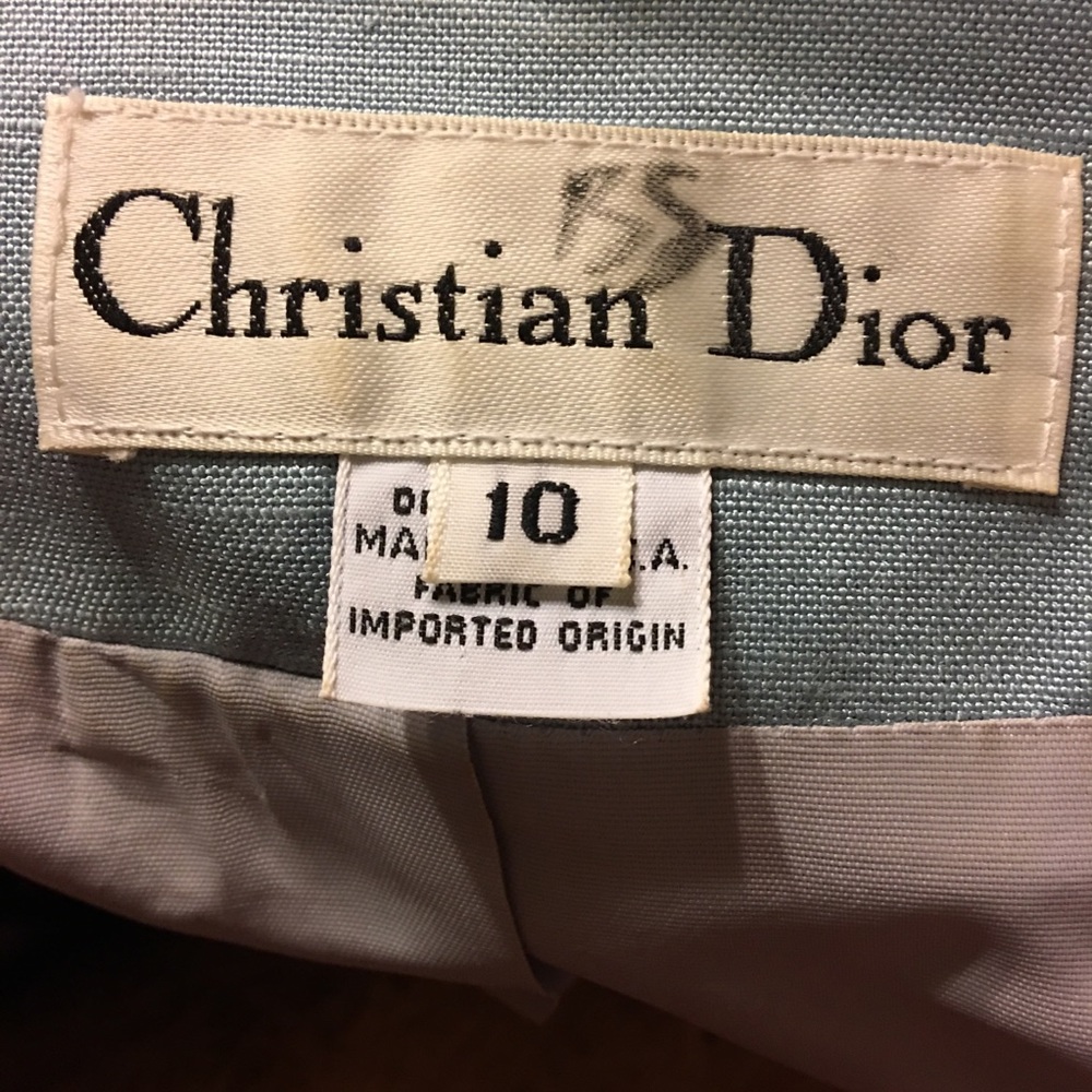 Vintage 80s Christian Dior tonal skirt suit 10 - Picture 7 of 9